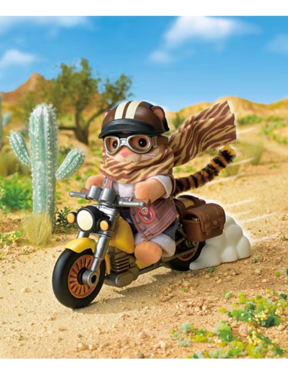 Sylvanian Families Tiger Adventure Bike Playset - Orange & Yellow - Picture 3 of 8